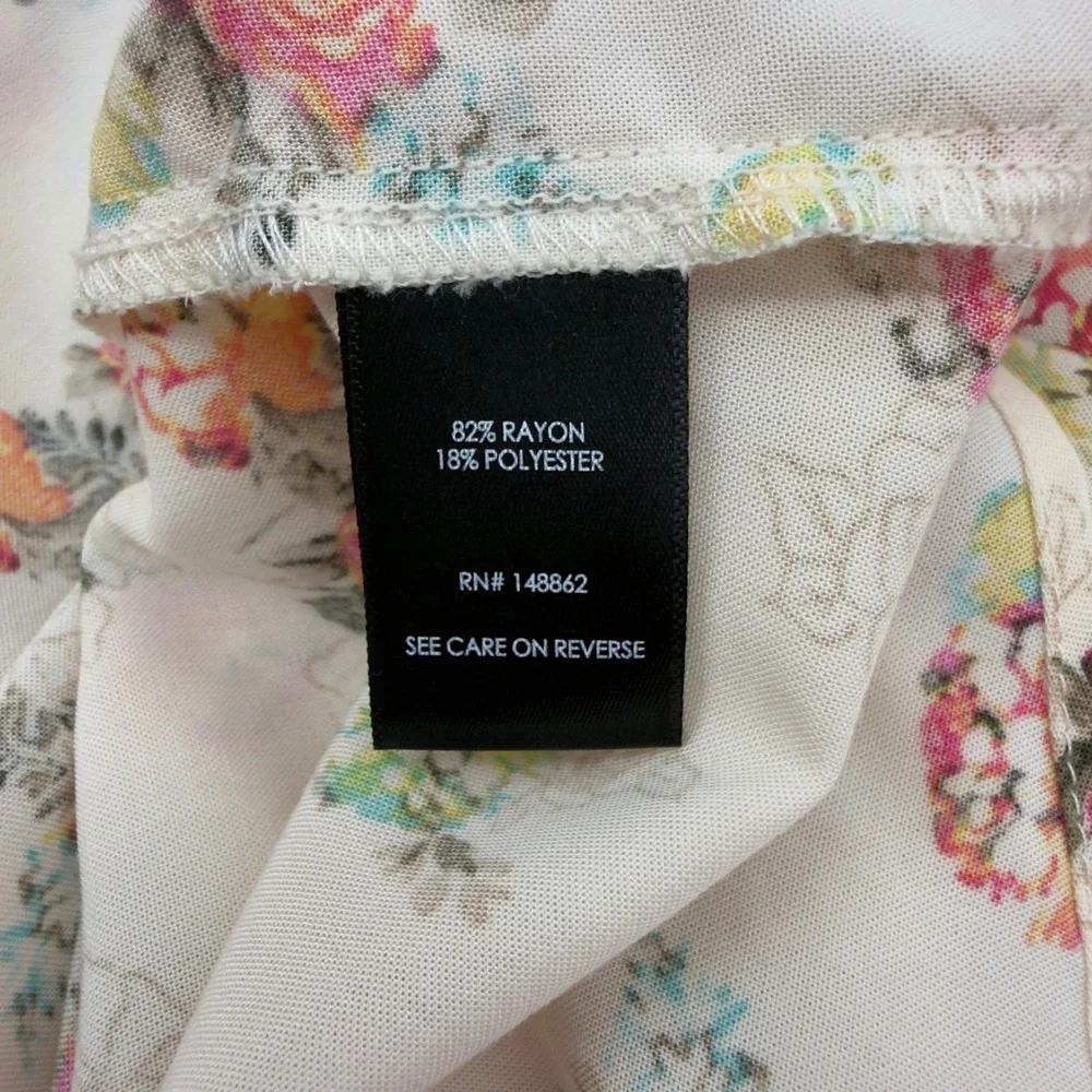 Torrid Harper Blouse Tunic 5 Floral Split Neck Short Sleeve Boho Cottagecore